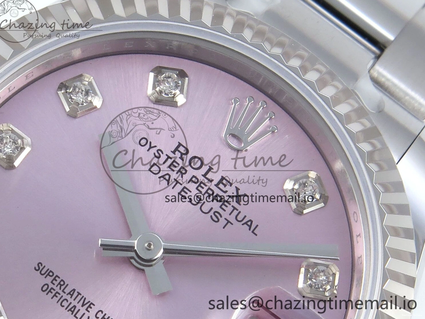 0523 Timeless DateJust 31 278274 ARF 1:1 Best Edition 904L Steel Pink Diamonds Dial on SS Oyster Bracelet ETA 557